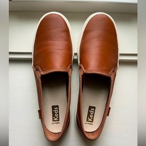 Brand new brown leather KEDS size 9
